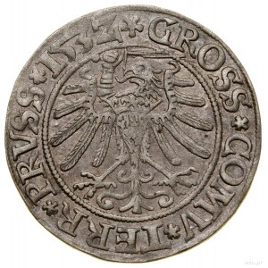Grosz, 1532, Toruń; końcówki legend PRVSSI / PRVSS; Bia...