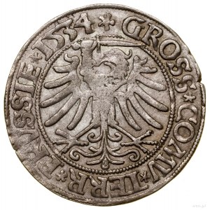 Grosz, 1534, Toruň; busta krále s dlouhými vlasy, ...