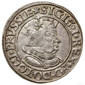 Grosz, 1534, Torun; bust of king with long hair, ...