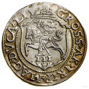 Trojak, 1563, Wilno; odmiana z herbem Topór (Gabriela T...