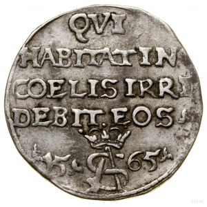 Posmešný Trojak, 1565, Tykocin; Av: Pogon vľavo, pod ...