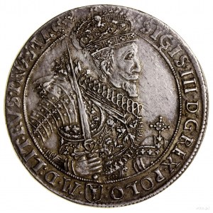 Thaler, 1628, Bromberg (Bydgoszcz); Av: Halbfigur des Königs mit Schärpe zu...