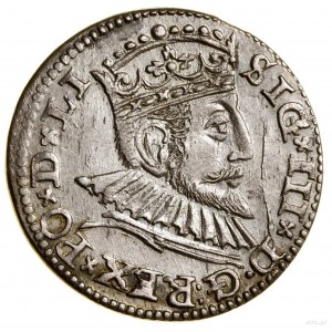 Trojak, 1592, Ryga; końcówka legendy awersu LI; Iger R....