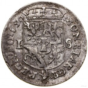 Ort, 1650, Wschowa; variety with inscription on obverse IOAN C....