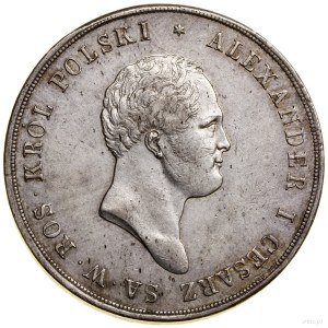 10 zlatých, 1820, Varšava; Av: hlava cara vpravo a na...