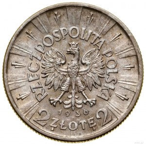 2 złote, 1936, Warszawa; Józef Piłsudski; Kop. 2915 (R5...