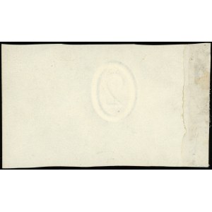 Papier do druku banknotu 2 złote, 1863; ze znakiem wodn...