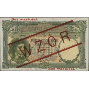 5.000 złotych, 28.02.1919; seria A, numeracja 268041, c...