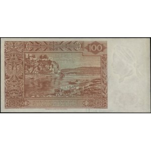 100 złotych, 15.08.1939; seria K, numeracja 000000, na ...