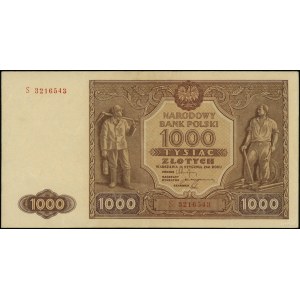 1.000 złotych, 15.01.1946; seria S, numeracja 3216543; ...