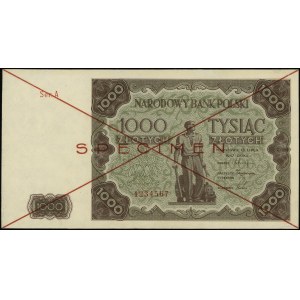 1.000 złotych, 15.07.1947; czerwone dwukrotne skreśleni...