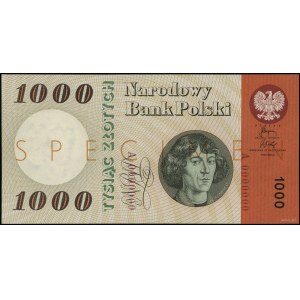 1.000 złotych, 29.10.1965; seria A, numeracja 0000000, ...