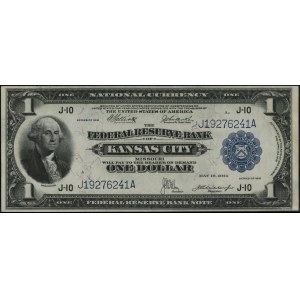 1 dolar, 1918; podpisy Elliott i Burke oraz Helm i Mill...