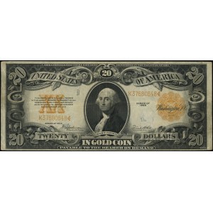 20 dolarów w złocie, 1922; seria K 37680648, żółta piec...