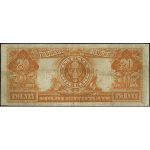 20 dolarów w złocie, 1922; seria K 37680648, żółta piec...
