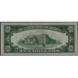 10 dolarów, 1934; seria B 10602194 A; żółta pieczęć, po...