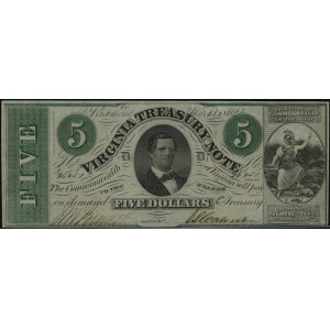5 dolarów, 13.03.1862; seria D, numeracja 26251, Criswe...