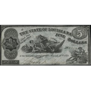 5 dolarów, 10.03.1863; numeracja 23229; Criswell 14, Pi...