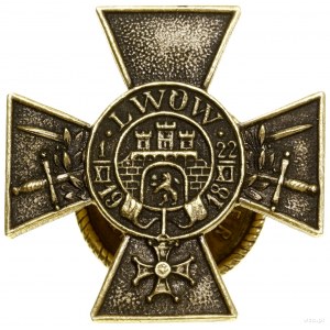Krzyż Obrony Lwowa z mieczami, od 1919, Lwów; Na dwóch ...