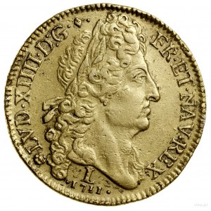 Podwójny louis d’or au soleil, 1711 L, Bayonne; Ciani 1...