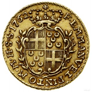 10 scudi, 1762, Valletta; Fr. 36, KM 270; złoto, 7.86 g...
