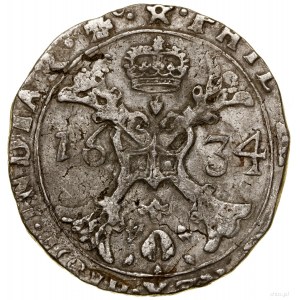 1/2 patagón, 1634, Dole; iniciálová značka na lícnej strane - p...