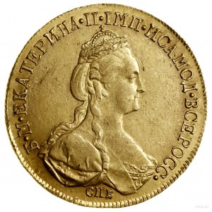 10 rubli (imperiał), 1782 СПБ TI, Petersburg; Aw: Popie...