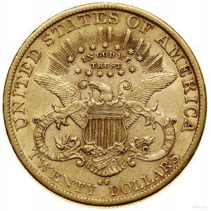 20 dolarów, 1890 CC, Carson City; typ Liberty Head, z m...