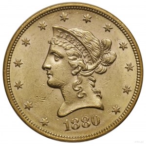 10 dolarów, 1881 S, San Francisco; typ Liberty Head, z ...