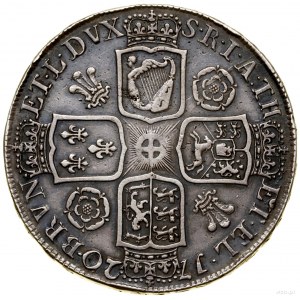 1 korona, 1720 (data przebita z 1718), Londyn; z napise...