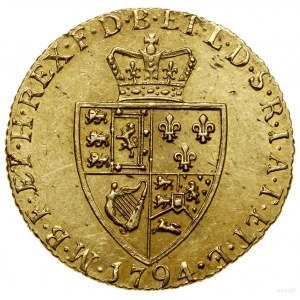 1 gwinea, 1794, Londyn; Fr. 356, KM 609, S. 3729; złoto...
