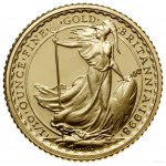 Súbor zlatých mincí Britannia, 1998, Londýn; v...