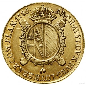 Sovrano (sovereign), 1786 M, Milan; with mint mark....
