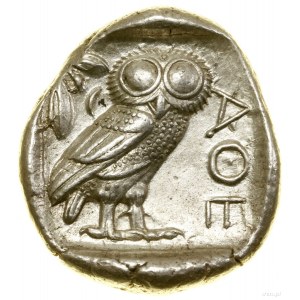 Tetradrachma, (ca. 454-404 v. Chr.), Athen; Av: Kopf der Athena....