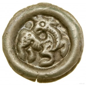 Denar brakteatowy, (ok. 1247-1253); Baranek w prawo, z ...
