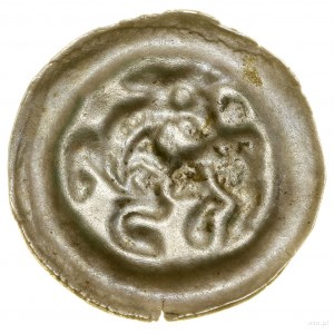 Denar brakteatowy, (ok. 1247-1253); Baranek w prawo, z ...