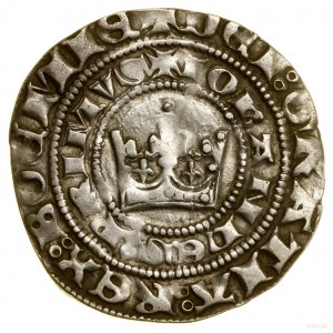 Pražský groš, (1310-1346), Kutná Hora; Av: Crown, + IO...
