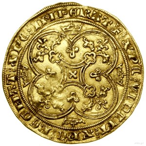 Chaise d'or, (1346); Av: vládce sedící naproti, na ...