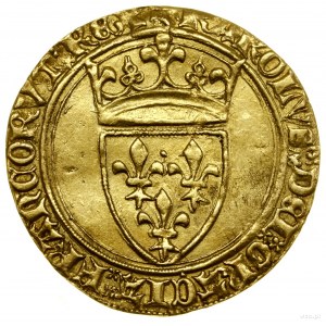 Écu d'or à la couronne, (after 1389), Troyes; Av: Ukoronow....