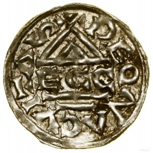 Denár, (985-995), Regensburg, mincovňa Ag; Av: kríž, v k...