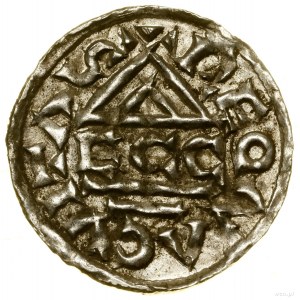 Denár, (985-995), Regensburg, mincovna Ag; Av: Kříž, v k...