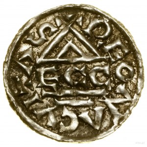 Denar, (985-995), Regensburg, Ag minter; Av: Kreuz, in k...