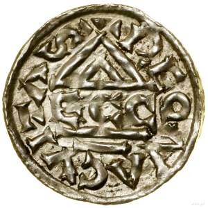 Denar, (985-995), Regensburg, Ag minter; Av: Kreuz, in k...