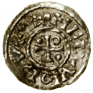 Denár, (985-995), Regensburg, mincovna Aljan; Av: Cross, ...
