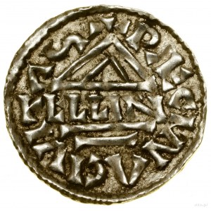 Denar, (985-995), Regensburg, Aljan-Münzer; Av: Kreuz, ...