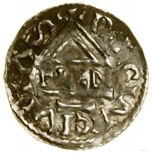 Denar, (985-995), Regensburg, Aljan-Münzer; Av: Kreuz, ...