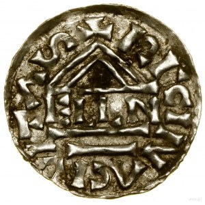 Denar, (985-995), Regensburg, Aljan-Münzer; Av: Kreuz, ...