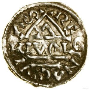 Denar, (985-995), Regensburg, Vald minter; Av: Kreuz, w...