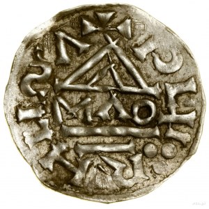 Denar, (985-995), Regensburg, Münzstätte Mauro; Av: Kreuz, ...