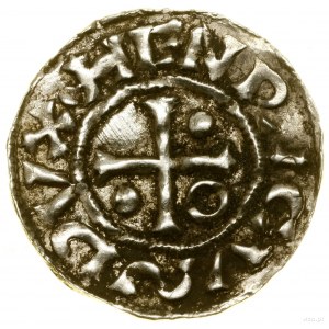 Denarius, (985-995), Regensburg, Vilja minter; Av: Cross, ...